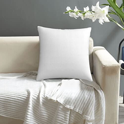 Housse de coussin Scarabée blanc coton 45.7x45.7 cm variant 5 