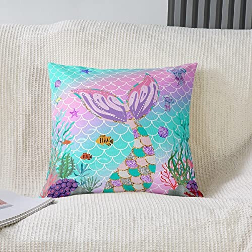 Housse de coussin Sirène multi 40x40 cm variant 0 