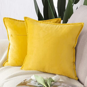 Housse de coussin Citron jaune 2 pièces 40x40 cm