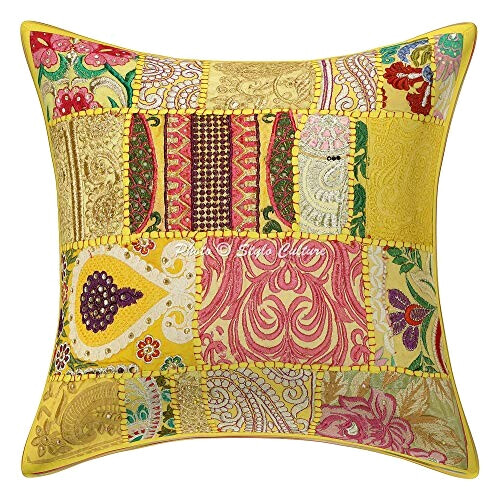 Housse de coussin Citron jaune coton 40x40 cm