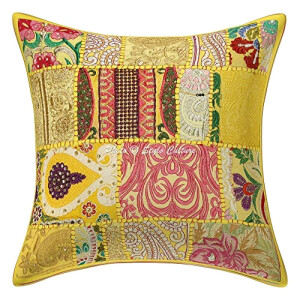 Housse de coussin Citron jaune coton 40x40 cm