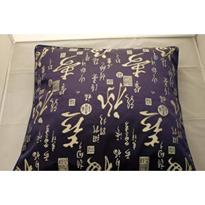 Housse de coussin Chinois bleu 40x40 cm