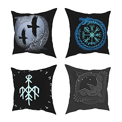 Housse de coussin Viking amulets 46x46 cm