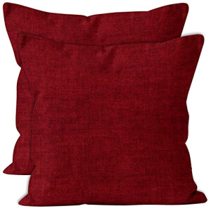 Housse de coussin rouge scarlet 2 pièces 40x40 cm