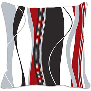Housse de coussin rouge 46x46 cm