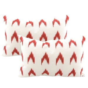 Housse de coussin rouge 2 pièces 40x60 cm