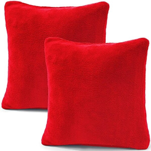 Housse de coussin rouge 2 pièces 40x40 cm
