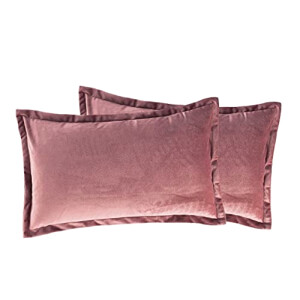 Housse de coussin rose ancienne 2 pièces 30x50 cm