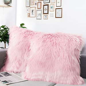 Housse de coussin rose pcs 45x45 cm