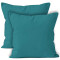 Housse de coussin bleu azul coton 2 pièces 40x40 cm - miniature