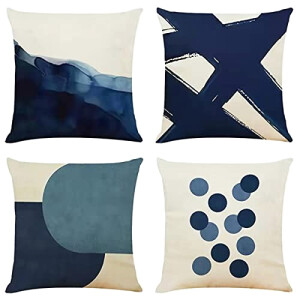 Housse de coussin bleu 40x40 cm