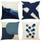 Housse de coussin bleu 40x40 cm - miniature