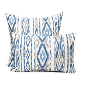 Housse de coussin bleu clair 2 pièces 40x60 cm