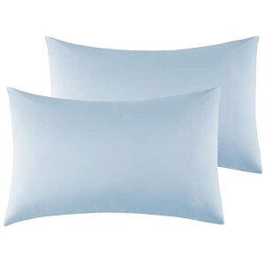 Housse de coussin bleu clair 40x70 cm