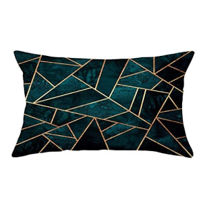 Housse de coussin bleu 50x30 cm