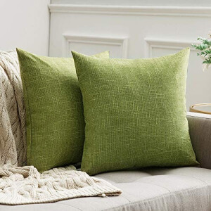 Housse de coussin vert 40x40 cm