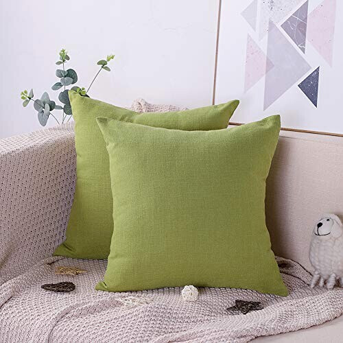 Housse de coussin vert 2 pièces 45x45 cm