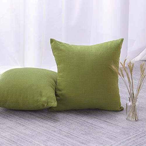 Housse de coussin vert 2 pièces 45x45 cm variant 3 