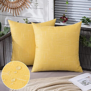 Housse de coussin jaune 40x40 cm