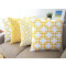 Housse de coussin jaune coton 4 pièces 45x45 cm - miniature variant 1