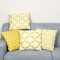 Housse de coussin jaune coton 4 pièces 45x45 cm - miniature variant 2