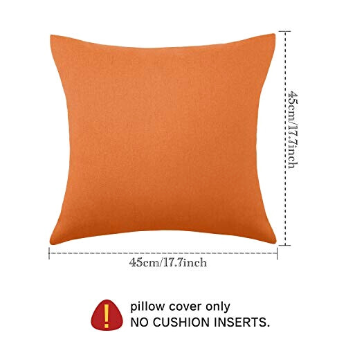 Housse de coussin orange 1 pièces 46x46 cm variant 0 