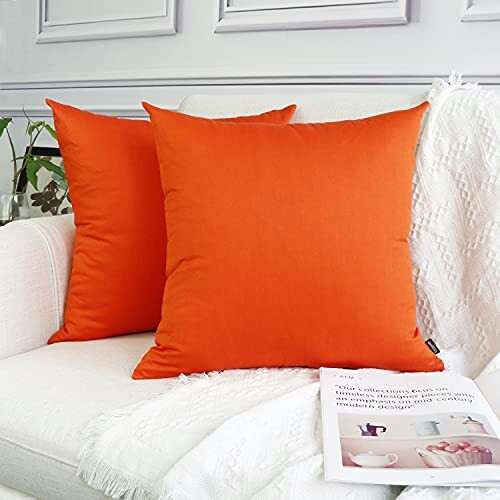 Housse de coussin orange 6 pièces 45x45 cm variant 1 