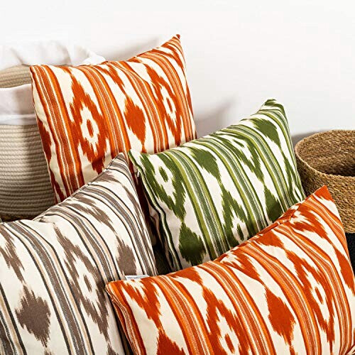 Housse de coussin orange 2 pièces 45x45 cm variant 3 