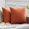 Housse de coussin orange 2 pièces 45x45 cm - miniature