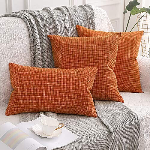 Housse de coussin orange 2 pièces 45x45 cm variant 1 