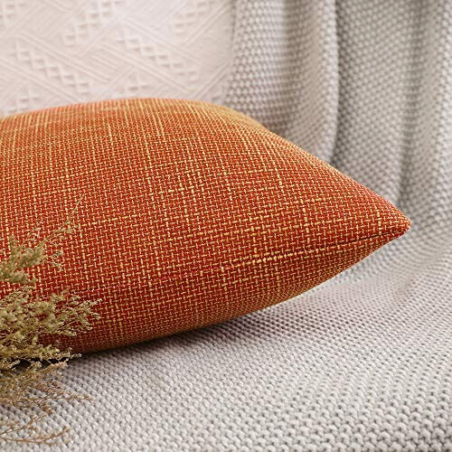 Housse de coussin orange 2 pièces 45x45 cm variant 2 