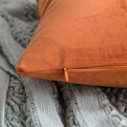 Housse de coussin orange 2 pièces 60x60 cm variant 1 