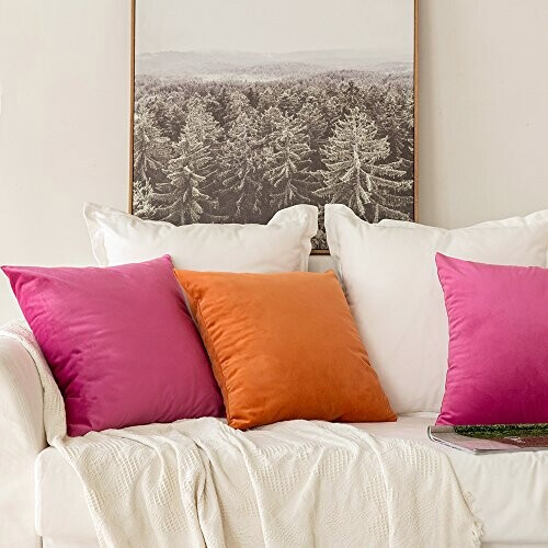 Housse de coussin orange 2 pièces 60x60 cm variant 5 