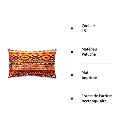 Housse de coussin orange 50x30 cm variant 4 