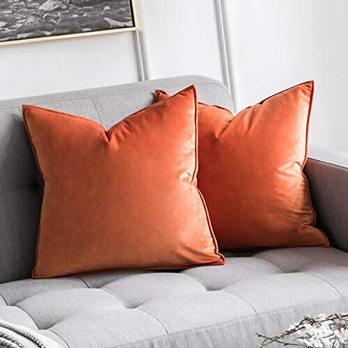 Housse de coussin orange 45x45 cm