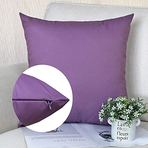 Housse de coussin violet 4 pièces 40x40 cm variant 3 