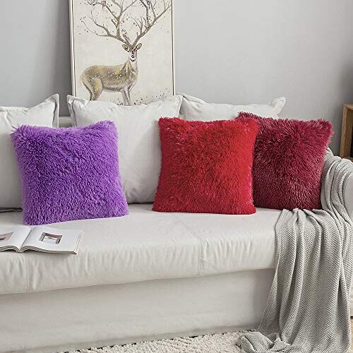 Housse de coussin violet 2 pièces 45x45 cm variant 3 