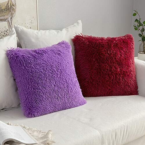 Housse de coussin violet 2 pièces 45x45 cm variant 4 