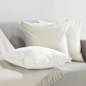 Housse de coussin blanc off  2 pièces 40x40 cm