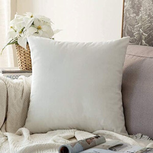 Housse de coussin blanc 2 pièces 40x40 cm