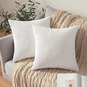 Housse de coussin blanc c - 2 pièces 40x40 cm