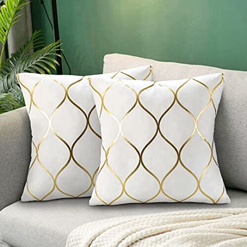 Housse de coussin blanc 2 pièces