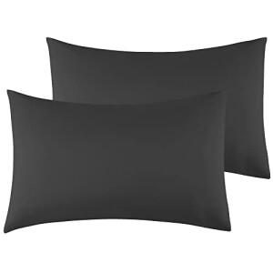 Housse de coussin noir 50x80 cm