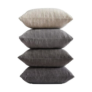 Housse de coussin gris 4 pièces 40x40 cm