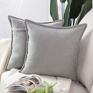 Housse de coussin gris clair 40x40 cm