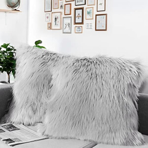 Housse de coussin gris pcs 45x45 cm