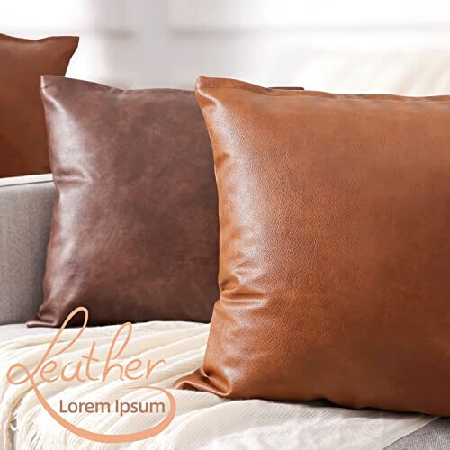 Housse de coussin marron 2 pièces 30x50 cm variant 2 