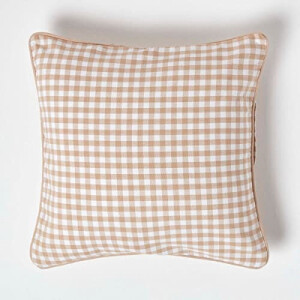 Housse de coussin beige 45x45 cm