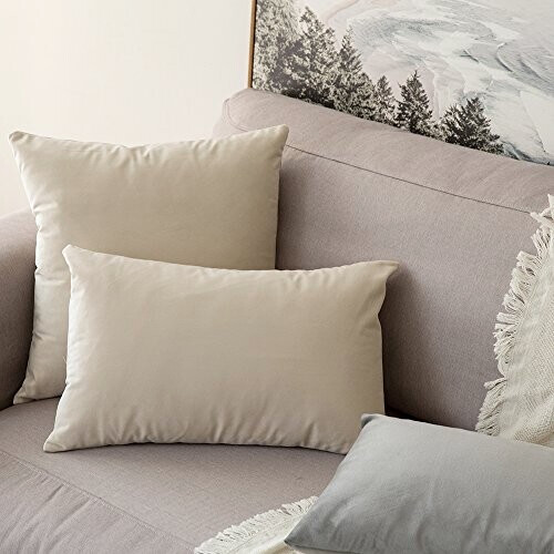 Housse de coussin beige 2 pièces 60x60 cm variant 4 