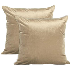 Housse de coussin beige 2 pièces 40x40 cm